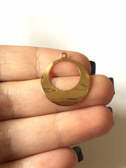 Gold Mirror earring circle blanks, necklace DIY blanks, earring bead jewelry making, gold beaded jewelry, gold earrings circle