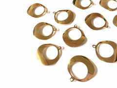 Gold Mirror earring circle blanks, necklace DIY blanks, earring bead jewelry making, gold beaded jewelry, gold earrings circle