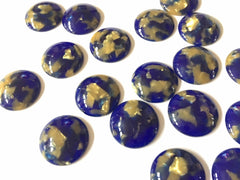 Royal Blue Gold Foil Tortoise Shell Acrylic Blanks Cutout, Circle blanks, earring jewelry making, 17mm jewelry, stud earring blanks tortoise