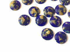 Royal Blue Gold Foil Tortoise Shell Acrylic Blanks Cutout, Circle blanks, earring jewelry making, 17mm jewelry, stud earring blanks tortoise