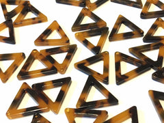 Tortoise Shell Acrylic Blanks Cutout, triangle blanks, earring bead jewelry making, 20mm triangle bead jewelry, 1 Hole bangle single hole