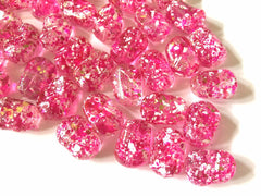 Sprinkle Jelly Bean Pink Beads, gold pink Beads, Acrylic Beads, 18mm Colorful beads, pink jewelry, pink Gemstones, small Chunky Beads