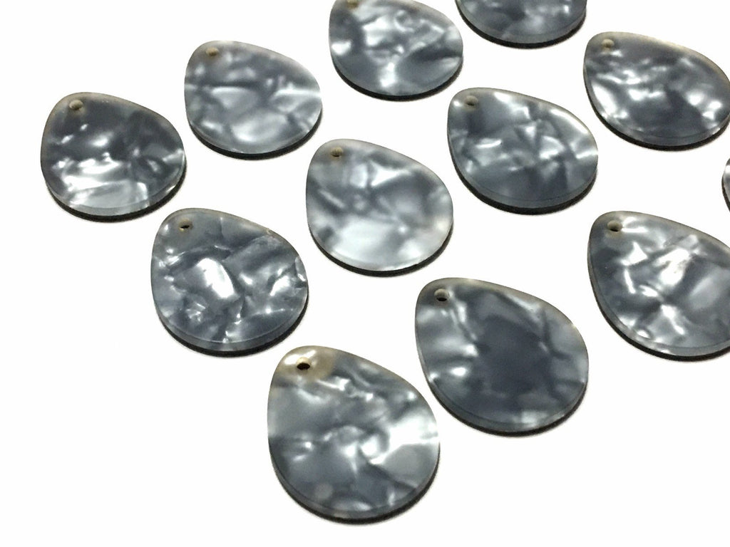 Gray Tortoise Shell Acrylic Blanks Cutout, teardrop blanks, earring bead jewelry making, 27mm jewelry, 1 Hole tortoise blanks colorful