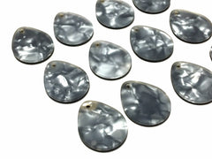 Gray Tortoise Shell Acrylic Blanks Cutout, teardrop blanks, earring bead jewelry making, 27mm jewelry, 1 Hole tortoise blanks colorful