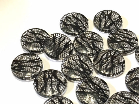 Black Lace beads, white beads, Bangle Making, Jewelry Making, 22mm Beads, black Jewelry necklace, black beaded jewelry earrings