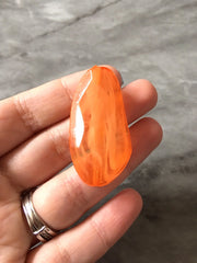 Large ORANGE Gem Stone Beads, SUNSET Collection, Acrylic faux stained glass jewelry Making, Necklaces, Bracelets or Earrings, orange bead