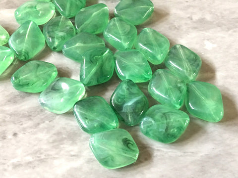 Jalapeño Green Beads, The Wave Collection, 22mm Beads, big acrylic beads, bracelet necklace earrings, jewelry making, acrylic bangle bead