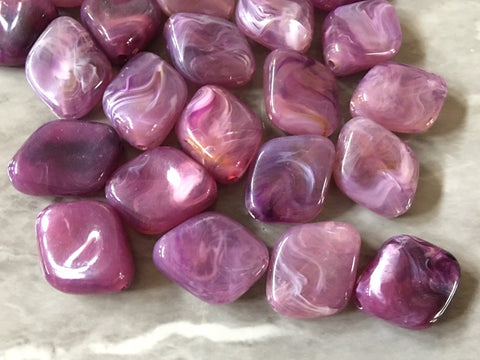 Purple Beads, The Wave Collection, 22mm Beads, big acrylic beads, bracelet necklace earrings, jewelry making, acrylic bangle bead lilac