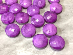 Creamy Purple 20mm circle Beads, big acrylic beads, bracelet necklace earrings, jewelry making, acrylic bangle bead, purple jewelry