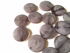 Creamy Gray 25mm acrylic beads, chunky craft supplies for jewelry making, geometric necklace earrings, round circle beads, dark gray beads