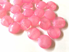 Creamy Bubblegum Pink 20mm circle Beads, big acrylic beads, bracelet necklace earrings, jewelry making, acrylic bangle bead, pink jewelry