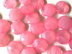 Creamy Bubblegum Pink 20mm circle Beads, big acrylic beads, bracelet necklace earrings, jewelry making, acrylic bangle bead, pink jewelry