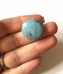 Steel Blue 20mm Beads, geometric acrylic beads, bracelet necklace earrings, jewelry making, acrylic bangle beads, round teal turquoise