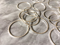 30mm silver Metal circles, bracelet necklace earrings, jewelry making, geometric earrings, triangle blanks, simple round minimalist jewelry
