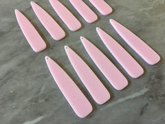 Blush Pink acrylic Beads, geometric shape acrylic 55mm Long Earring or Necklace pendant bead 1 one hole, baby pink jewelry