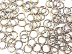 2000 WHOLESALE Stainless Steel Jump Rings, Closed Unsoldered Jump Rings, Silver Steel Color, 10mm split rings, silver jewelry findings