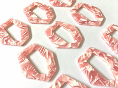 Pink Party & White Resin Acrylic Blanks Cutout, earring pendant jewelry making, 42mm 1 Hole earring blanks jewelry diy pink acrylic beads