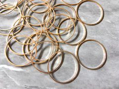 30mm Metal circles, bracelet necklace earrings, jewelry making, geometric earrings blanks, simple round minimalist gold silver Rosegold