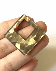 Brown Mosaic Tortoise Shell Acrylic Blanks Cutout, diamond blanks, earring pendant jewelry making, 38mm no hole jewelry blanks