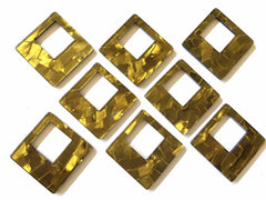 Gold Mosaic Tortoise Shell Acrylic Blanks Cutout, diamond blanks, earring pendant jewelry making, 38mm no hole jewelry blanks
