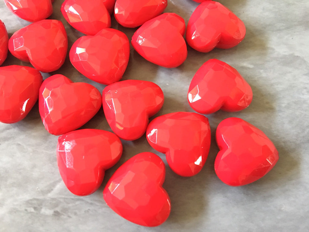 Whaline 600Pcs Heart Beads Red Love Heart Spacer Beads Valentines Day  Acrylic Heart Shape Beads with Elastic String for Valentine's Day Jewelry  Making