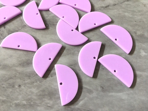 Purple Half Circle 1 Hole Laser Cut semi circle Cutout Circles, Wire Bracelet boho earrings, Tassel Necklace Jewelry pendant light lavender
