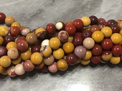 Natural Mookaite Bead Strands, Round 8mm 15" strand jewelry Making beads, Wire Bangles, long necklaces, tassl necklace, earthy tone yellow