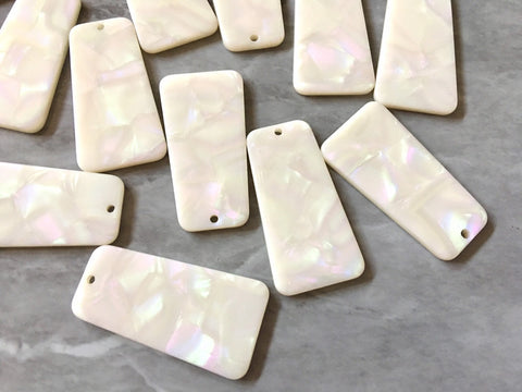 Pastel Hologram White Tortoise Shell Acrylic Blanks Cutout, earring pendant jewelry making, 38mm jewelry, 1 Hole earring blanks