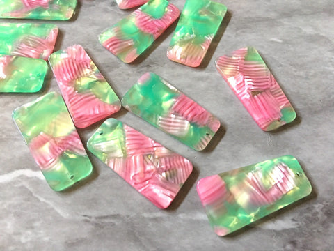 Watermelon Blush Watercolor resin Tortoise Shell resin Acrylic Blanks Cutout, earring pendant jewelry making, 38mm 1 Hole earring blanks