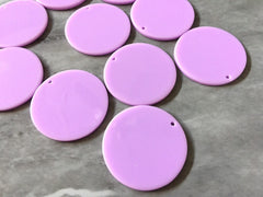 Lavender Shiny Acrylic Blanks Cutout, Circle blanks, earring pendant jewelry making, 35mm circle jewelry 1 Hole circle bangle pendant purple