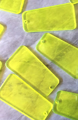 Neon yellow transparent Acrylic Blanks Cutout, earring pendant jewelry making, 38mm 1 Hole earring blanks, neon yellow acetate resin lucite