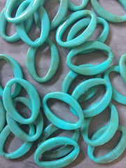 Seafoam SWIRL 30mm oval connector Beads, big acrylic beads, bracelet necklace earrings, jewelry making, acrylic light green circular