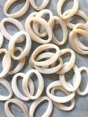 Cream SWIRL 30mm oval connector Beads, big acrylic beads, bracelet necklace earrings, jewelry making, acrylic brown circular