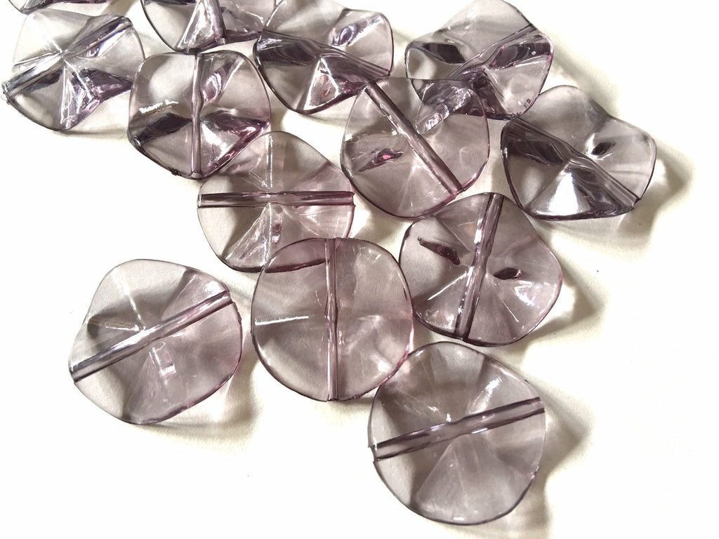 Flutter GRAY round Beads, circular 26mm Large wavy acrylic resin beads, bangle bracelet statement necklace jewelry making