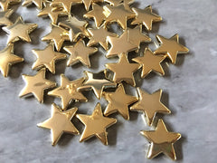 Star METALLIC GOLD Beads Translucent, 21mm Beads, big acrylic beads, bracelet necklace earrings, jewelry making, acrylic bangle beads, resin