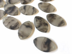 Gray Matte Storm Cloud painted Blanks Cutout, jewelry blanks, earring bead jewelry making, 32mm oval jewelry, 1 Hole oval necklace rubber