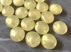 Yellow SHIMMER resin round 18mm Beads, Big Acrylic big circle Beads, Bangle Beads, Wire Beaded Jewelry white bracelet statement necklace