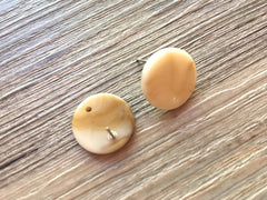 16mm cream & tan post earring round blanks,  round earring, red stud earring, drop dangle earring making colorful jewelry blanks