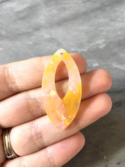 Yellow Pink Acrylic Blanks Cutout, teardrop blanks, long oval earring pendant jewelry making, 42mm jewelry blanks, 1 Hole acetate