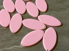 Blush Pink Shiny Acrylic Blanks Cutout, teardrop blanks, long oval earring pendant jewelry making, 45mm jewelry blanks, 1 Hole acetate