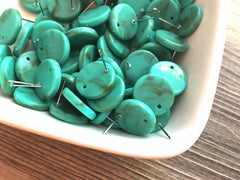 16mm seafoam post earring round blanks,  round earring, red stud earring, drop dangle earring making colorful jewelry green blanks