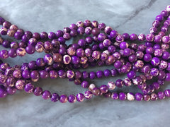 Natural Regalite Beads Strands Round purple tan Grade A Round 6mm 15" strand agate strung beads, glass beads circle long mandala necklace