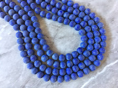 Dark Blue cloudy matte Beads, Natural Lapis Lazuli Round Beads Strands, slate blue 8mm blue jewelry set earrings WHOLESALE 15" strand