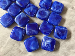 Diamond Blue Beads, Dark Blue beads, 24mm Beads, big acrylic beads, bracelet necklace earrings, jewelry making, acrylic bangle beads