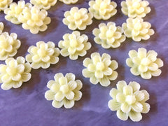 Yellow 20mm WHOLESALE Flower Cabochons, jewelry making kit, earring set, diy cabs, druzy studs, 20mm Druzy cabochon studs floral peony