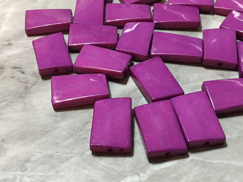 Purple Beads, Wavy Rectangle geometric 25mm Beads, big acrylic beads, bracelet necklace earrings, jewelry making, acrylic bangle bead