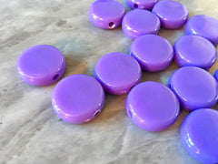 Purple Beads, round geometric 18mm Beads, big acrylic beads, bracelet necklace earrings, jewelry making, acrylic bangle bead circle