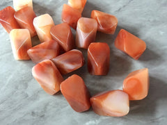 XL Earthy Gem Stone Beads, Acrylic Beads for Jewelry Making, Necklaces Bracelets Earrings 30mm red tan amber faceted cube beads