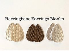 Colorful Herringbone Vegan Leather Blanks Cutout, earring bead jewelry making, 57mm teardrop jewelry, metallic pendant layering drop fabric