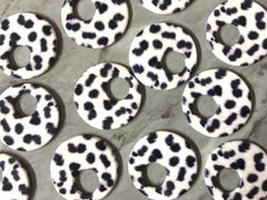 Cow Print resin Black & White Acrylic Blanks Cutout, round earring pendant circle making, 35mm 1 Hole earring blanks jewelry diy